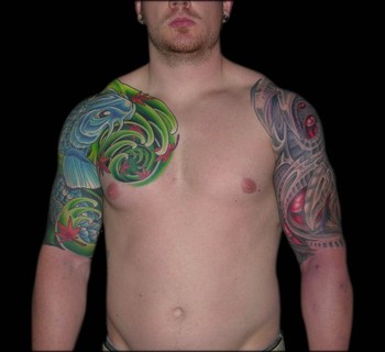 Looking for unique  Tattoos? Both Half Sleeves Represented 
